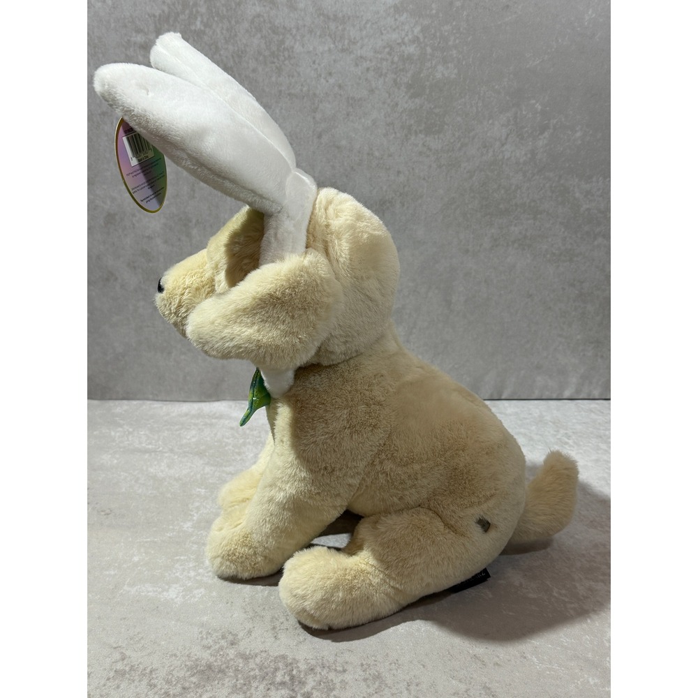 FAO Schwarz "Cheers 4 Ears" Yellow Lab Puppy Dog Plush Bunny Ears and Bowtie - Picture 7 of 16